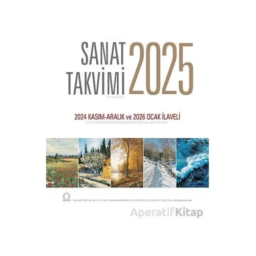 Sanat Takvimi 2025 Duvar Takvimi - Kolektif - Angora Kitapları