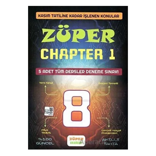 LGS 8. Sınıf Züper Chapter 1 Tüm Dersler 5 Adet Deneme Sınavı Platon Yayınları
