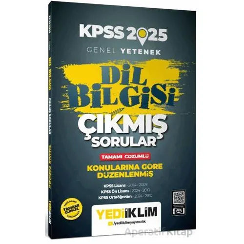 Yediiklim 2025 Genel Yetenek Dil Bilgisi Çözümlü Çıkmış Sorular