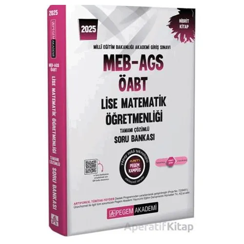 2025 MEB-AGS-ÖABT Lise Matematik Öğretmenliği Tamamı Çözümlü Soru Bankası