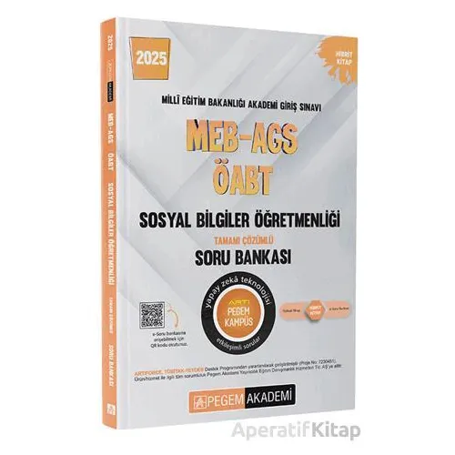 2025 MEB-AGS-ÖABT Sosyal Bilgiler Tamamı Çözümlü Soru Bankası - Kolektif - Pegem Akademi Yayıncılık