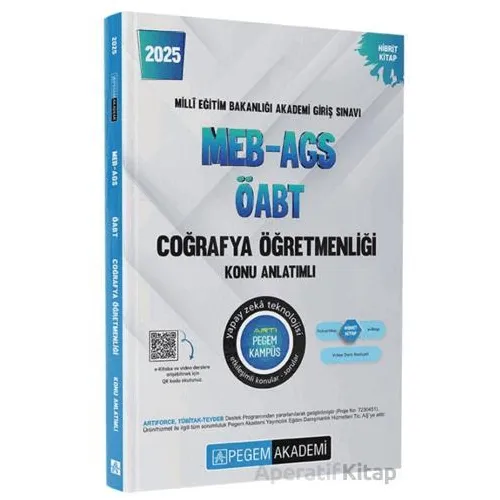 2025 MEB-AGS-ÖABT Coğrafya Öğretmenliği Konu Anlatımlı - Kollektif - Pegem Akademi Yayıncılık