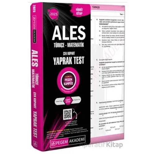 2025 ALES Çek Kopart Yaprak Test - Kollektif - Pegem Akademi Yayıncılık