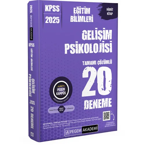 Pegem 2025 KPSS Gelişim Psikolojisi Tamamı Çözümlü 20 Deneme