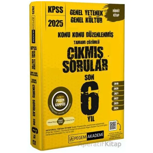 2025 KPSS Genel Yetenek Genel Kültür Konu Konu Düzenlenmiş Tamamı Çözümlü Çıkmış Sorular Son 6 Sınav
