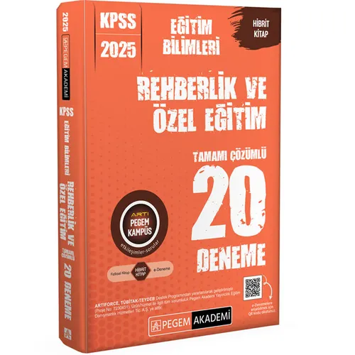 Pegem 2025 KPSS Rehberlik ve Özel Eğitim Tamamı Çözümlü 20 Deneme