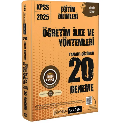 Pegem 2025 KPSS Öğretim İlke ve Yöntemleri Tamamı Çözümlü 20 Deneme