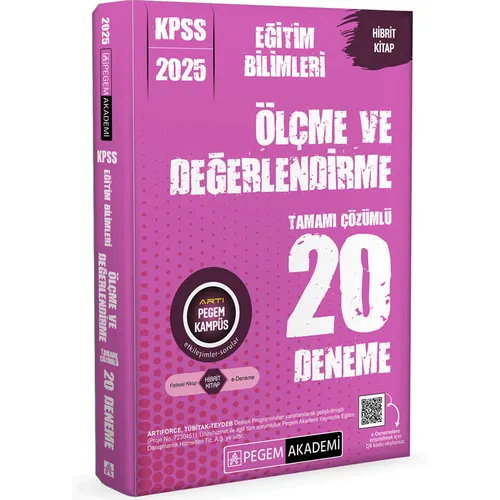 Pegem 2025 KPSS Ölçme ve Değerlendirme Tamamı Çözümlü 20 Deneme