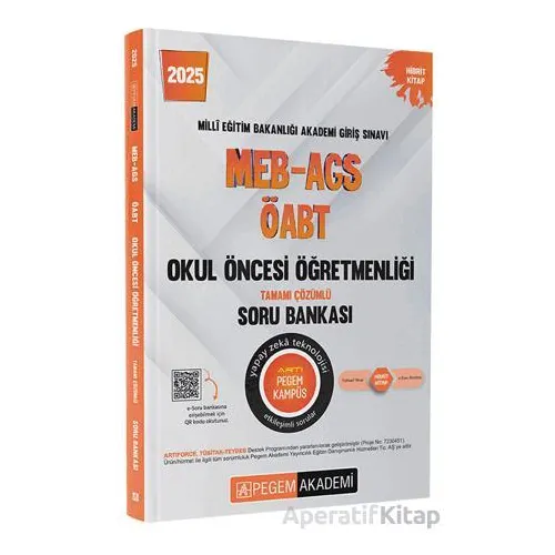 2025 MEB-AGS-ÖABT Okul Öncesi Öğretmenliği Alan Bilgisi - Alan Eğitimi Tamamı Çözümlü Soru Bankası