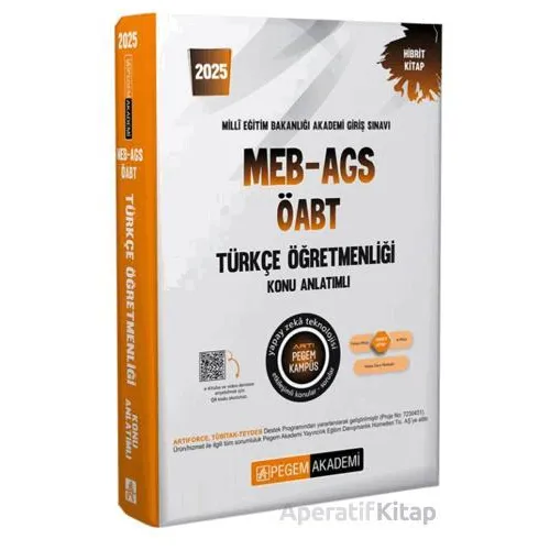 2025 MEB-AGS-ÖABT Türkçe Öğretmenliği Konu Anlatımlı - Kollektif - Pegem Akademi Yayıncılık