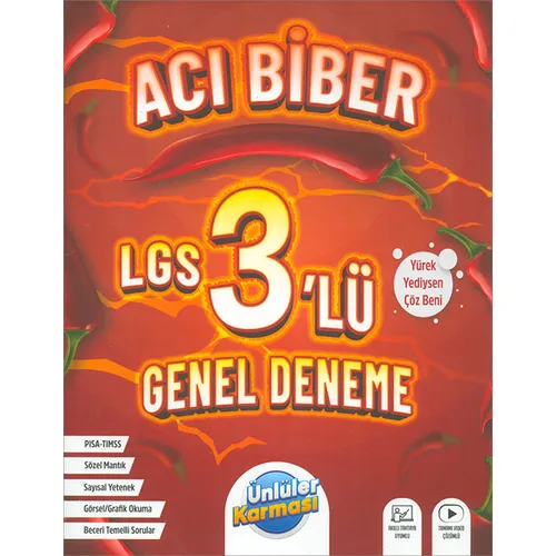 8.Sınıf LGS Acı Biber Genel 3 Lü Deneme Ünlüler Karması