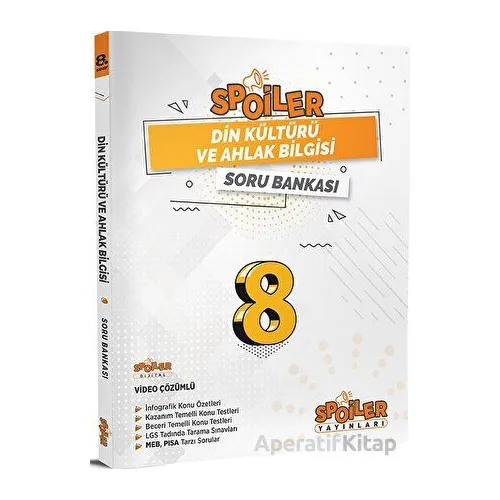 8. Sınıf Din Kültürü ve Ahlak Bilgisi Soru Bankası Spoiler Yayınları