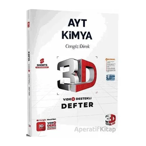 AYT Kimya Video Destekli Defter 3D Yayınları