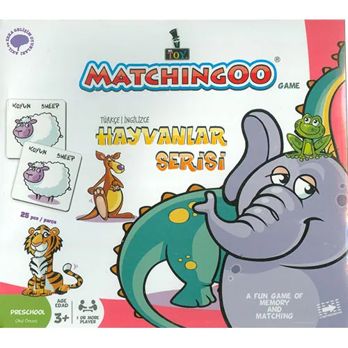 Hayvanlar Serisi Eşleştirme Kartları Matchingoo