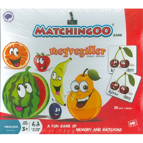 Meyvegiller Eşleştirme Kartları Matchingoo