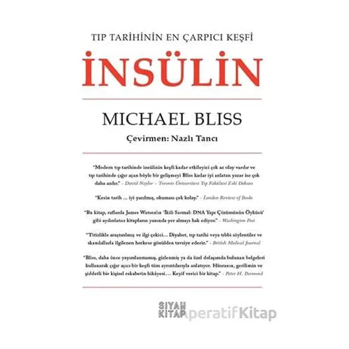 İnsülin - Michael Bliss - Siyah Kitap