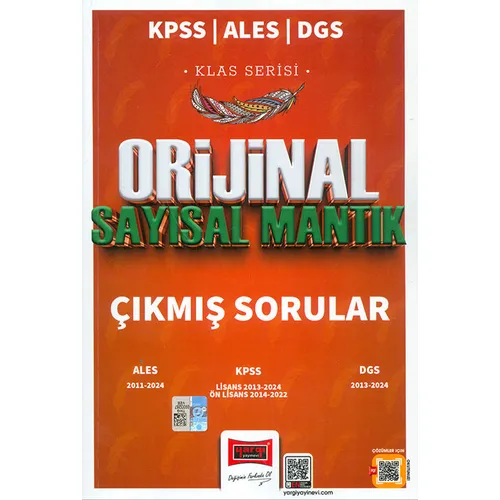 Yargı Yayınları 2025 KPSS ALES DGS Klas Serisi Orijinal Sayısal Mantık Çıkmış Sorular