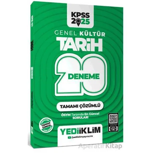 Yediiklim 2025 KPSS Tarih Tamamı Çözümlü 20 Deneme