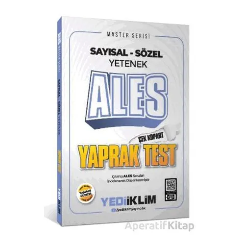 Yediiklim 2025 Master Serisi ALES Sayısal-Sözel Yetenek Çek Kopart Yaprak Test
