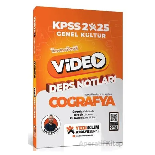 Yediiklim 2025 KPSS Atölye Coğrafya Video Ders Notları