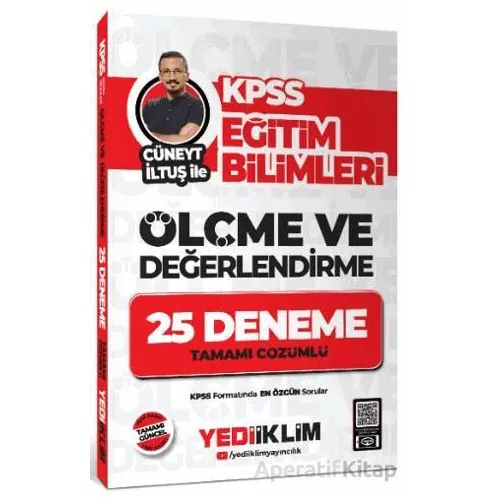 Yediiklim KPSS Ölçme ve Değerlendirme Cüneyt İltuş ile Tamamı Çözümlü 25 Deneme