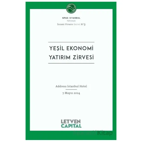 Yeşil Ekonomi Zirvesi - Kolektif - Scala Yayıncılık