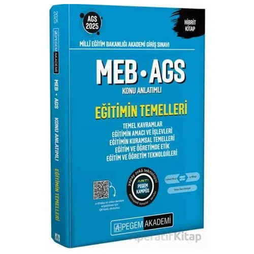 2025 MEB-AGS Eğitimin Temelleri Konu Anlatımlı-Eğitimin Temelleri-Temel Kavramlar-Eğitimin Amacı ve