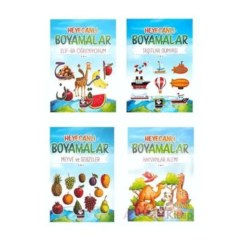 Heyecanlı Boyamalar Seti 4 Kitap - Burak Çakmak - Menekşe Kitap