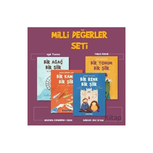 Milli Değerler Seti - İlkokul Okuma Seti - Fatma Kübra Kaya - Multibem Yayınları