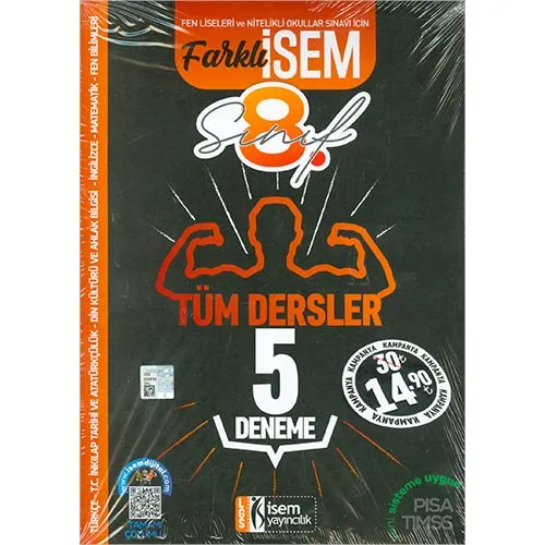İsem 8.Sınıf Tüm Dersler 5 Deneme