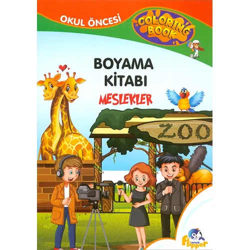 Meslekler - Boyama Kitabı - Minik Flipper