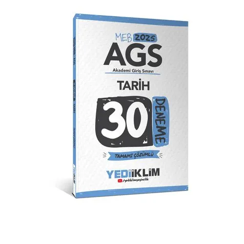 Yediiklim Yayınları 2025 MEB AGS Tarih Tamamı Çözümlü 30 Deneme