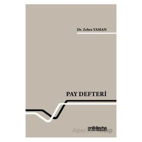 Pay Defteri - Zehra Yaman - On İki Levha Yayınları