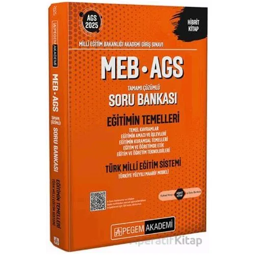 2025 MEB-AGS Soru Bankası Eğitimin Temelleri-Türk Milli Eğitim Sistemi-Temel Kavram-Eğitimin Amacı v