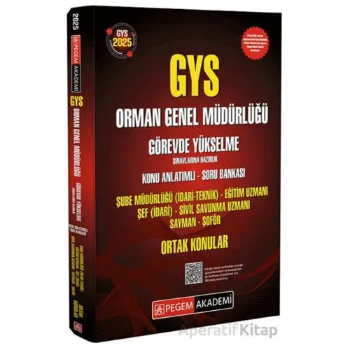 2025 GYS Orman Genel Müdürlüğü Görevde Yükselme Sınavlarına Hazırlık Konu Anlatımlı Soru Bankası - O