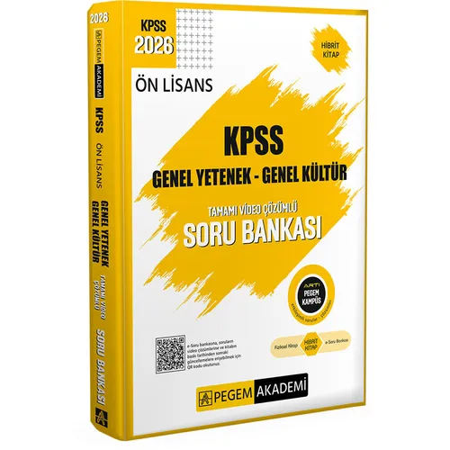 Pegem 2026 KPSS Ön Lisans Soru Bankası Tamamı Video Çözümlü