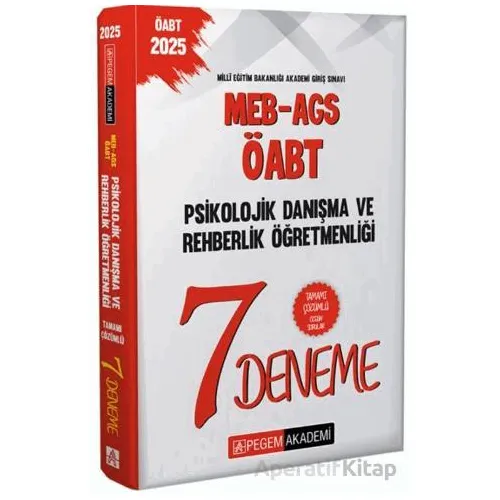 2025 MEB-AGS-ÖABT Psikolojik Danışma Ve Rehberlik Öğretmenliği Tamamı Çözümlü 7 Deneme