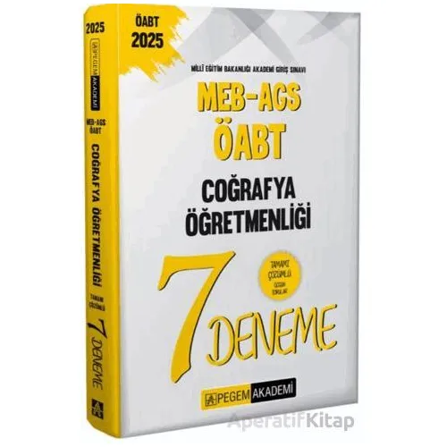 2025 MEB-AGS-ÖABT Coğrafya Öğretmenliği Tamamı Çözümlü 7 Deneme