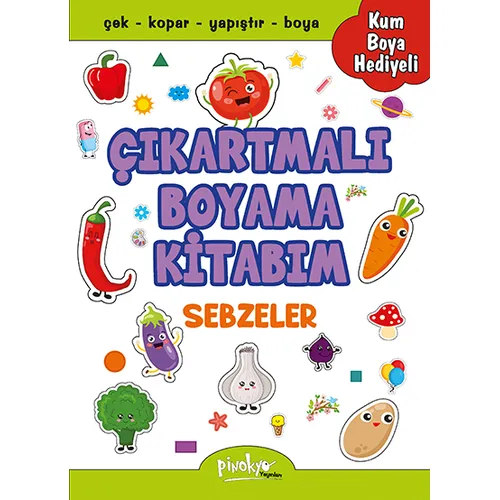 Çıkartmalı Boyama Sebzeler - Buçe Dayı - Pinokyo Yayınları