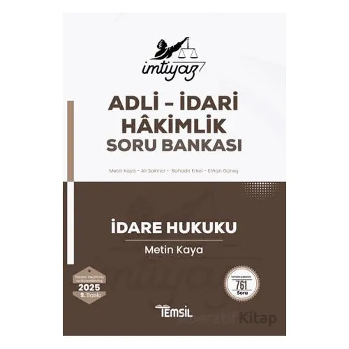 İmtiyaz İdare Hukuku Soru Bankası - Metin Kaya - Temsil Kitap