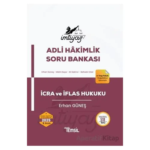 İmtiyaz İcra ve İflas Hukuku Soru Bankası - Erhan Güneş - Temsil Kitap
