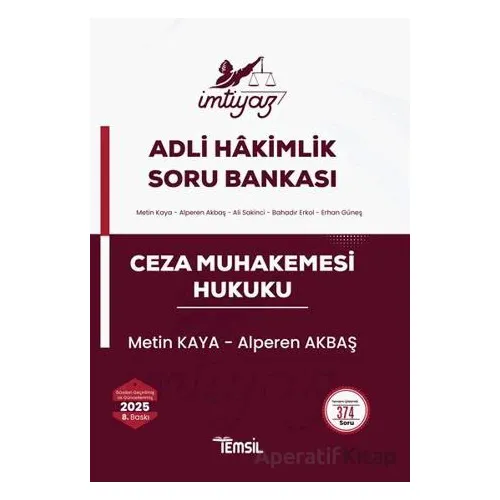 İmtiyaz Ceza Muhakemesi Hukuku Soru Bankası - Alperen Akbaş - Temsil Kitap