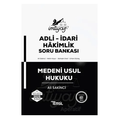 İmtiyaz Medeni Usul Hukuku Soru Bankası - Ali Sakinci - Temsil Kitap