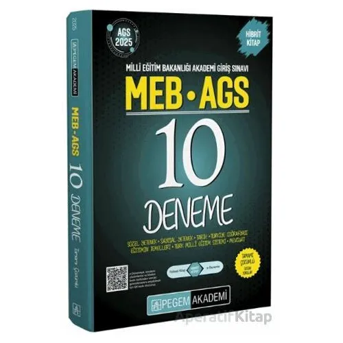 2025 MEB-AGS Tamamı Çözümlü 10 Deneme - Kollektif - Pegem Akademi Yayıncılık