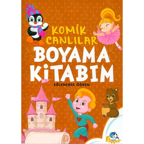 Komik Canlılar Boyama Kitabım - Minik Flipper