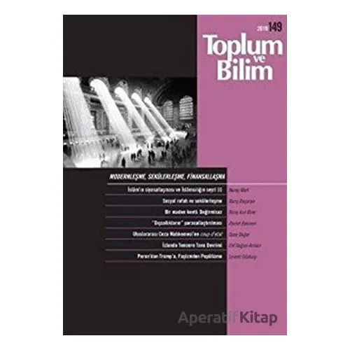 Toplum ve Bilim Dergisi Sayı: 149 - İletişim Yayınevi