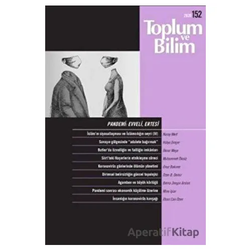 Toplum ve Bilim Dergisi Sayı: 152 - İletişim Yayınevi