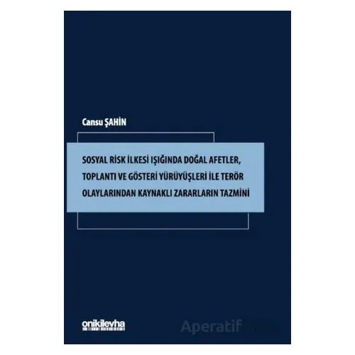 Sosyal Risk İlkesi Işığında Doğal Afetler, Toplantı ve Gösteri Yürüyüşleri ile Terör Olaylarından Ka