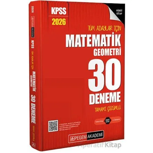 2026 KPSS Tüm Adaylar İçin Matematik-Geometri 30 Deneme Tamamı Çözümlü