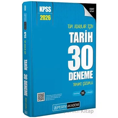 2026 KPSS Tüm Adaylar İçin Tarih 30 Deneme Tamamı Çözümlü - Kolektif - Pegem Akademi Yayıncılık